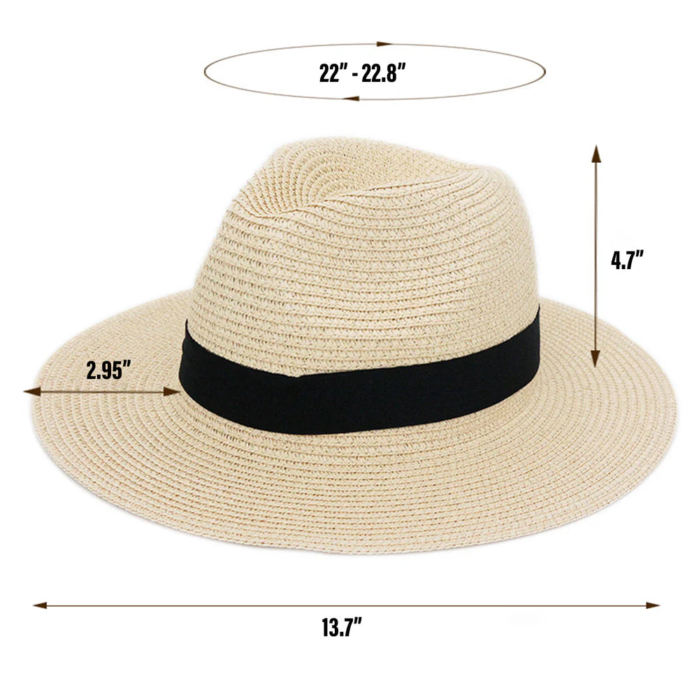 LTAW024【100 PCS】Women's Wide Brim Straw Hat