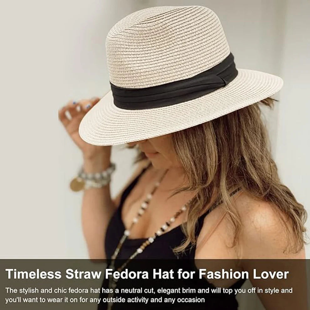 LTAW024【100 PCS】Women's Wide Brim Straw Hat