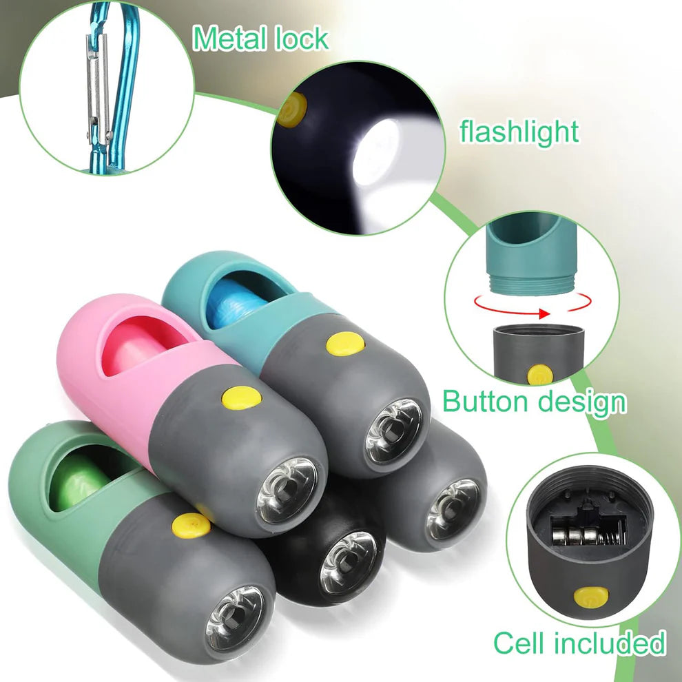 LTAW033【100 PCS】Doggy Poop Bag Dispenser With Light