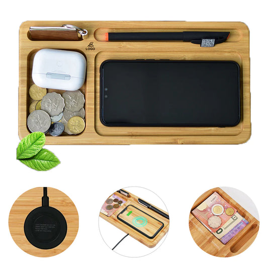 LTAW035【100 PCS】Wood Phone Wireless Charging Station