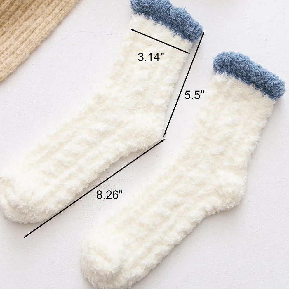 LTAW044【100 PCS】Soft Cozy Fluffy Slipper Socks