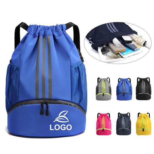 LTAW059【100 PCS】Side Mesh Pockets Drawstring Backpack