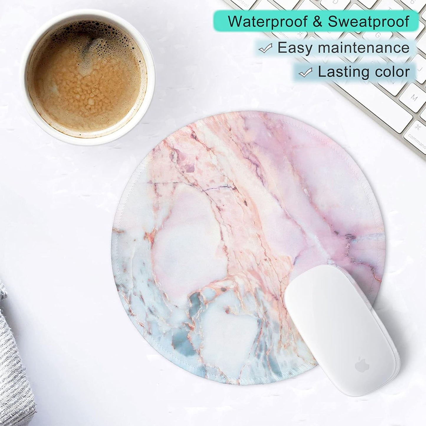 LTAW083【100 PCS】Full Color Round Mouse Pad