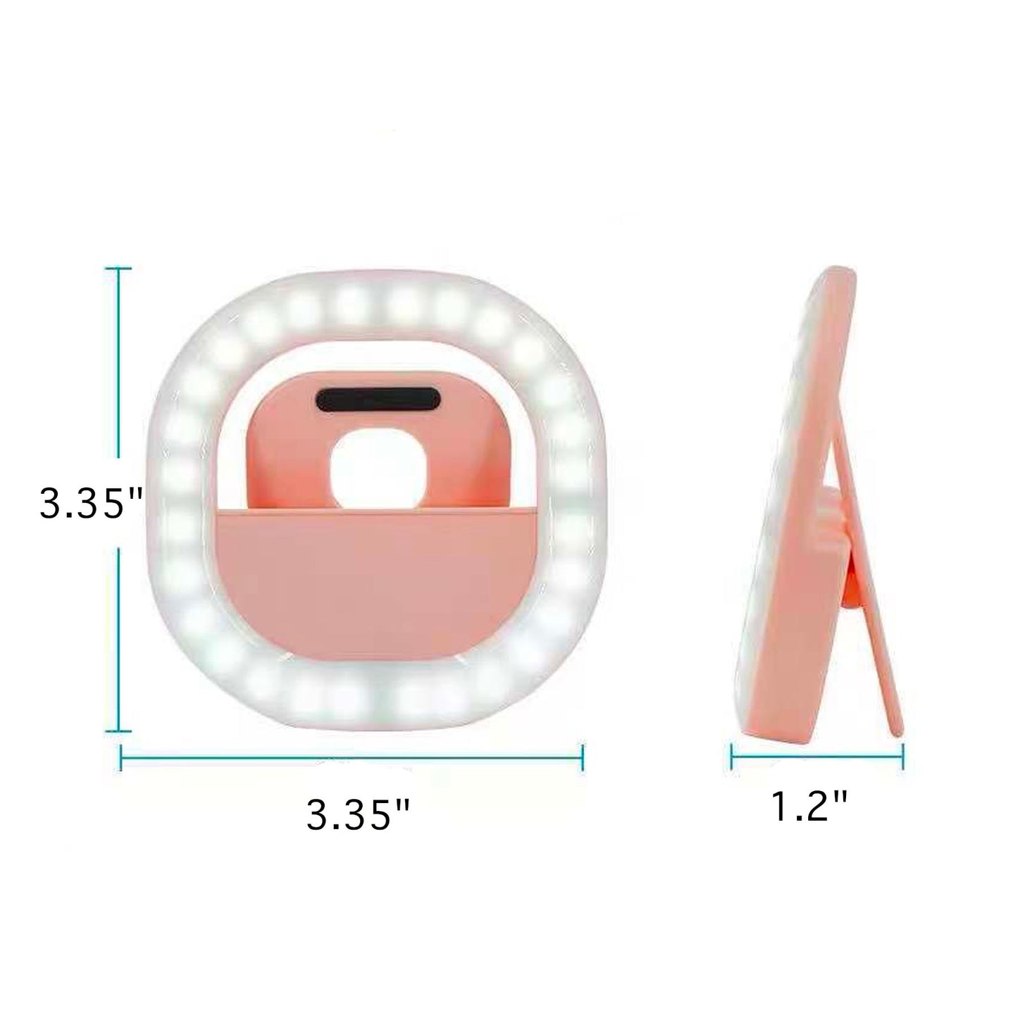 LTAW091【100 PCS】Square Selfie LED Light W/Clip