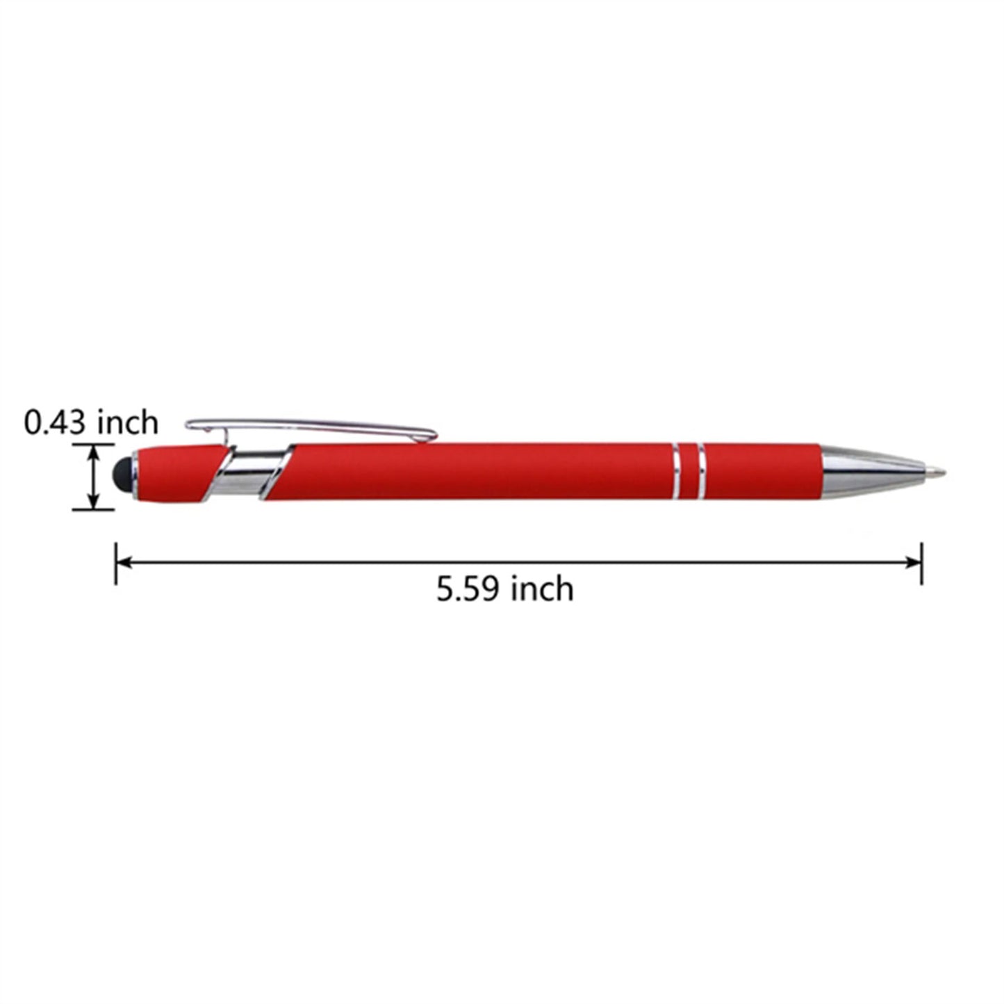 LTAW092【100 PCS】Soft Touch Aluminum Ballpoint Pen