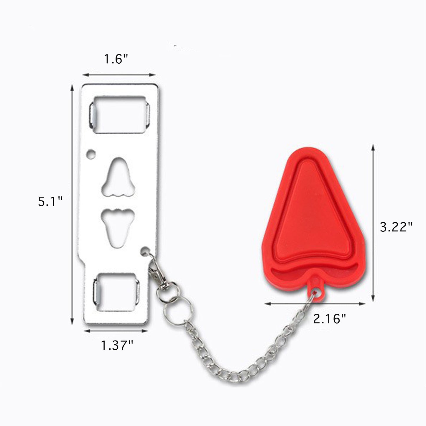 LTAW096【100 PCS】Portable Door Lock Security