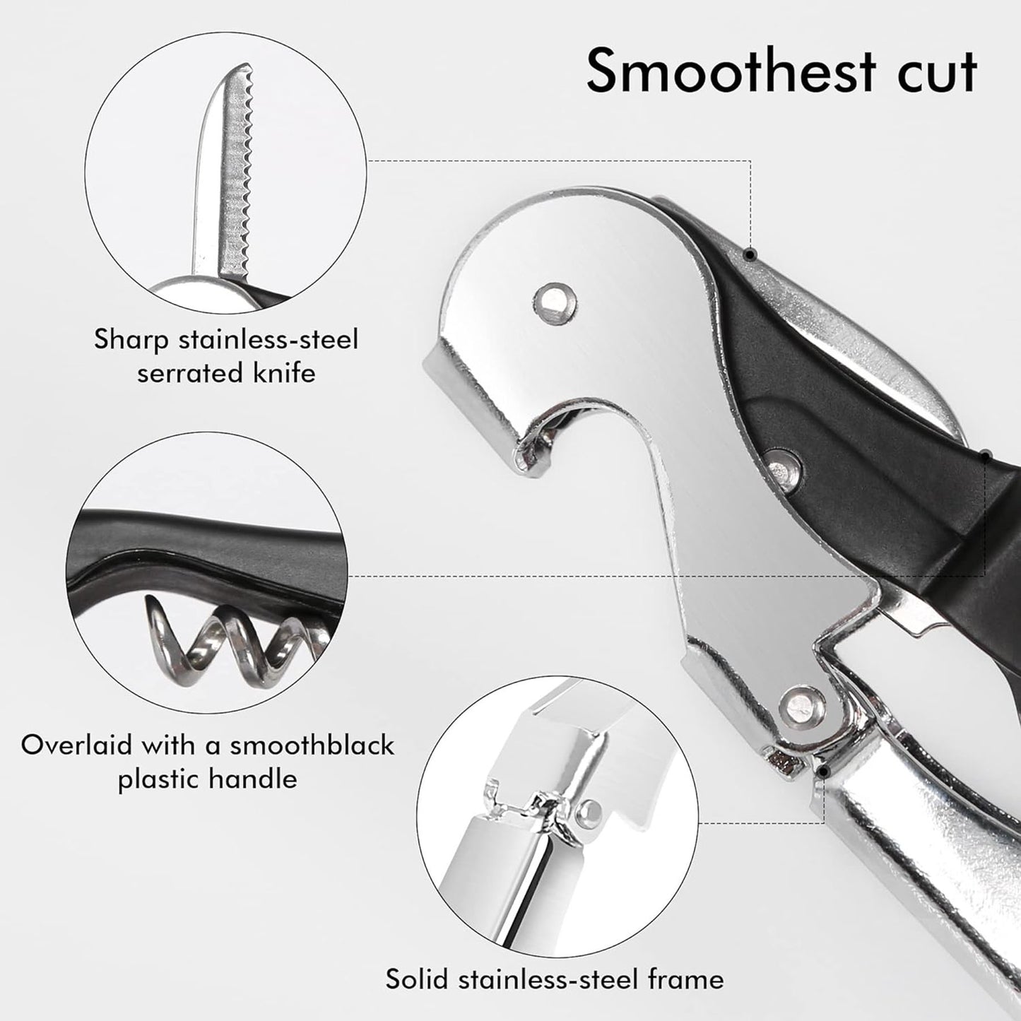 LTAW099【100 PCS】Multi-functional Corkscrew Wine Bottle Opener