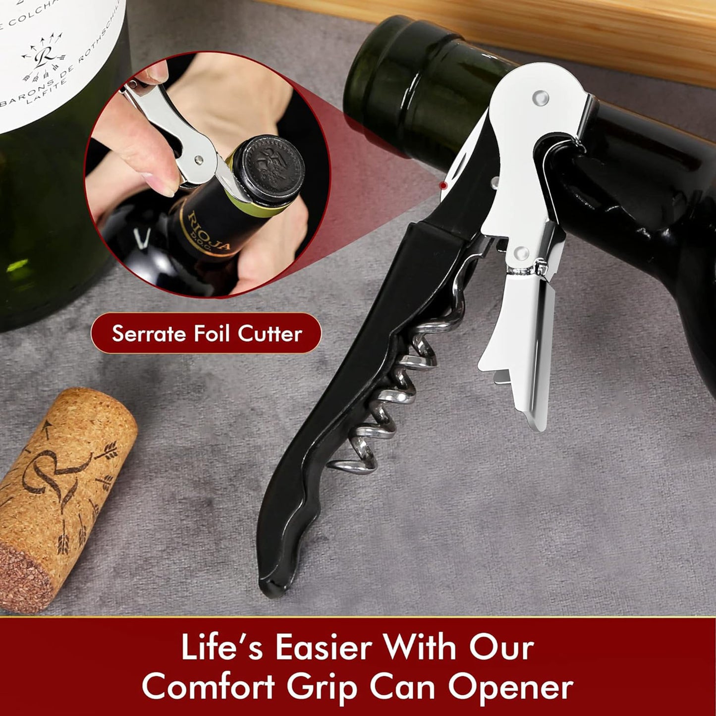 LTAW099【100 PCS】Multi-functional Corkscrew Wine Bottle Opener